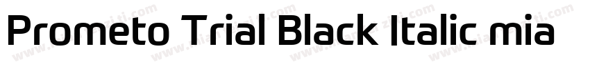 Prometo Trial Black Italic mianfeiz字体转换